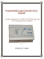 Programmable Logic Controller (PLC) Tutorial - Stephen, Philip Tubbs - cover