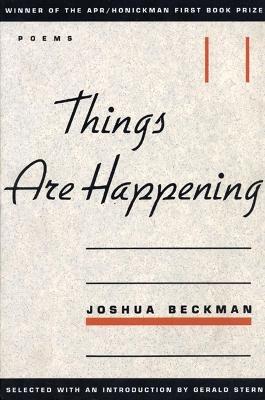Things are Happening - Joshua Beckman - cover