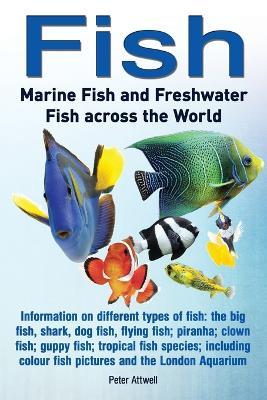 Fish: Marine Fish and Freshwater Fish Across the World: Information on Different Types of Fish: The Big Fish, Shark, Dog Fis - Peter Attwell - cover