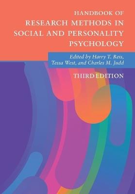 Handbook of Research Methods in Social and Personality Psychology - cover