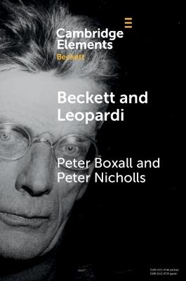 Beckett and Leopardi - Peter Boxall,Peter Nicholls - cover