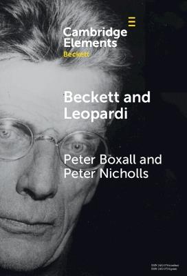 Beckett and Leopardi - Peter Boxall,Peter Nicholls - cover