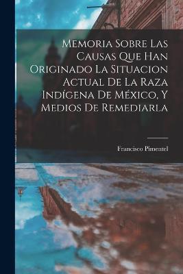 Memoria Sobre Las Causas Que Han Originado La Situacion Actual De La Raza Indigena De Mexico, Y Medios De Remediarla - Francisco Pimentel - cover