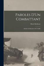 Paroles D'Un Combattant: Articles Et Discours (1917-1920)