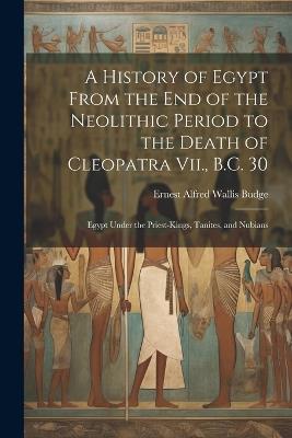 A History of Egypt From the End of the Neolithic Period to the Death of Cleopatra Vii., B.C. 30: Egypt Under the Priest-Kings, Tanites, and Nubians - E A Wallis Budge - cover