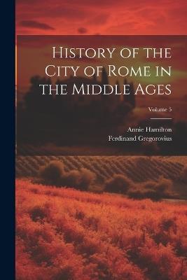 History of the City of Rome in the Middle Ages; Volume 5 - Ferdinand Gregorovius,Annie Hamilton - cover