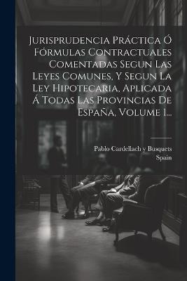 Jurisprudencia Práctica Ó Fórmulas Contractuales Comentadas Segun Las Leyes Comunes, Y Segun La Ley Hipotecaria, Aplicada Á Todas Las Provincias De España, Volume 1... - Spain - cover