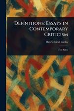 Definitions: Essays in Contemporary Criticism