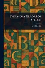 Every-Day Errors of Speech