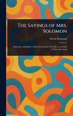 The Sayings of Mrs. Solomon