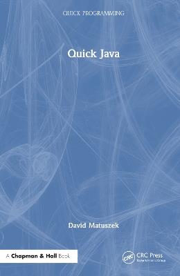 Quick Java - David Matuszek - cover
