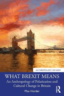What Brexit Means: An Anthropology of Polarization and Cultural Change in Britain - Max Horder - cover