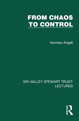 From Chaos to Control - Norman Angell - cover