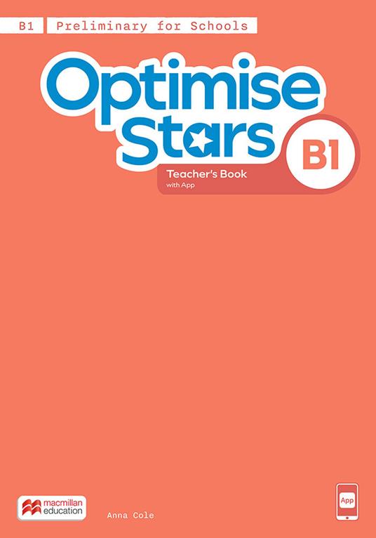 Optimise stars. B1. Teacher's book. Con app - Anna Cole - copertina