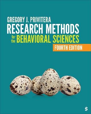 Research Methods for the Behavioral Sciences - Gregory J. Privitera - cover