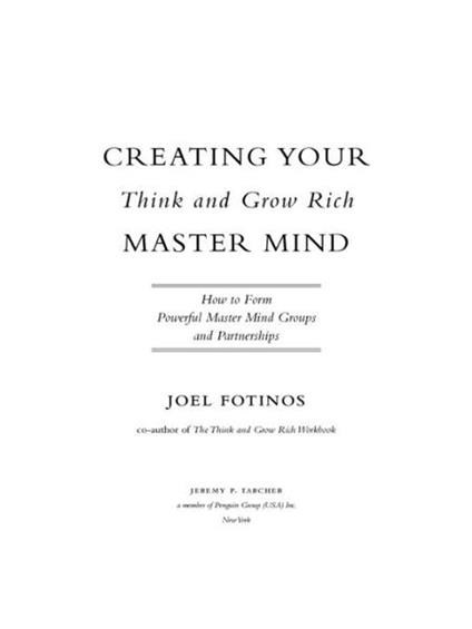 Creating Your Think and Grow Rich Master Mind