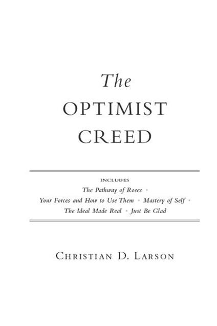 The Optimist Creed