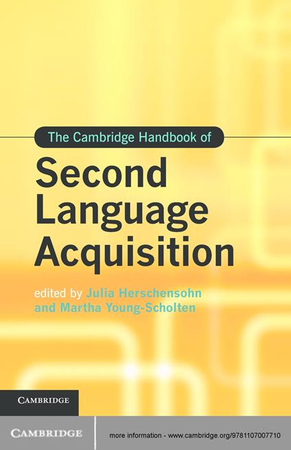 The Cambridge Handbook of Second Language Acquisition