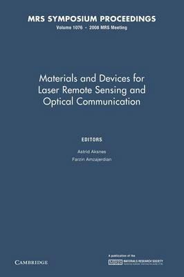 Materials and Devices for Laser Remote Sensing and Optical Communication: Volume 1076 - cover