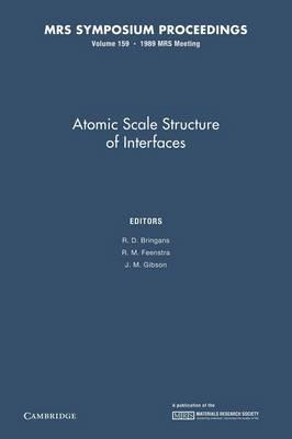 Atomic Scale Structure of Interfaces: Volume 159 - cover