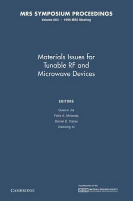 Materials Issues for Tunable RF and Microwave Devices: Volume 603 - cover