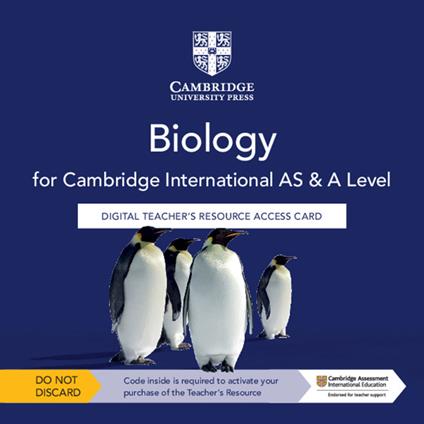 Cambridge International AS & A Level Biology Digital Teacher's Resource Access Card - David Martindill,Mary Jones,Matthew Parkin - cover