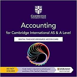 Cambridge International AS & A Level Accounting Digital Teacher's Resource Access Card - Deborah Malpas,Michael Seagrove,Julie Whatford - cover