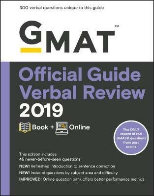 GMAT Official Guide Verbal Review 2019: Book + Online - GMAC (Graduate Management Admission Council) - cover