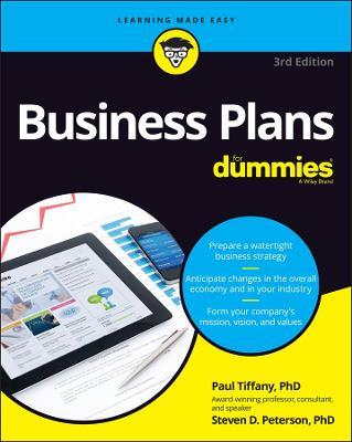 Business Plans For Dummies - Paul Tiffany,Steven D. Peterson - cover
