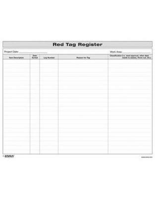5S Red Tag Register Form - Enna - cover
