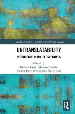 Untranslatability: Interdisciplinary Perspectives - cover