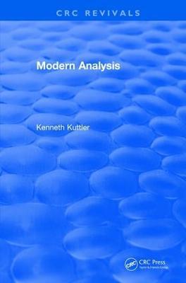 Revival: Modern Analysis (1997) - Kenneth Kuttler - cover
