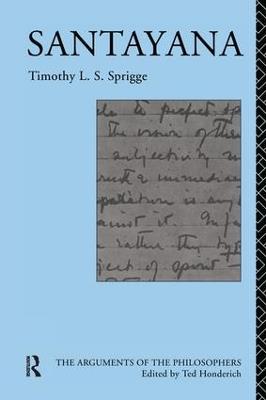 Santayana - Timothy L. S. Sprigge - cover