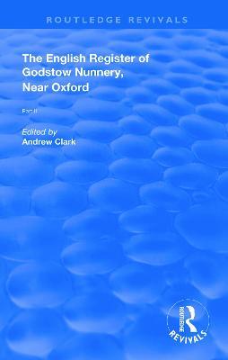 English Register of Godstow Nunnery, Near Oxford: Part II - cover