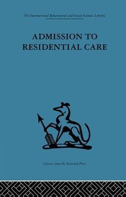 Admission to Residential Care - cover