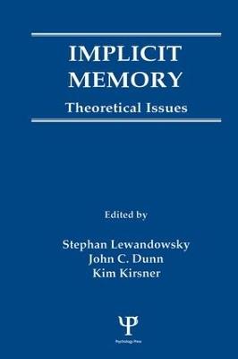 Implicit Memory: Theoretical Issues - cover