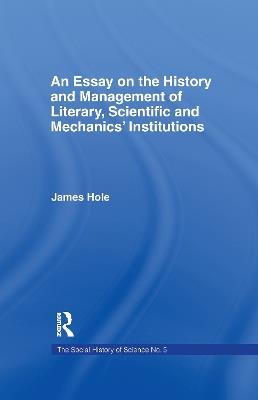 Essay on History and Management: Essay Hist Management - James Hole - cover