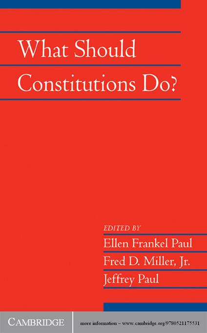 What Should Constitutions Do?
