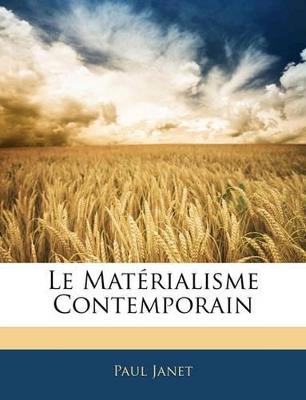 Le Matérialisme Contemporain - Paul Janet - cover