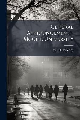 General Announcement - Mcgill University - cover