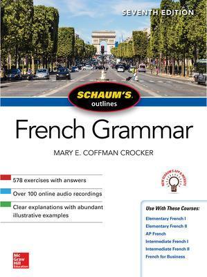 Schaum's Outline of French Grammar, Seventh Edition - Mary Crocker - cover
