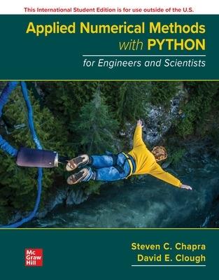 Applied Numerical Methods with Python for Engineers and Scientists ISE - Steven Chapra,David Clough - cover