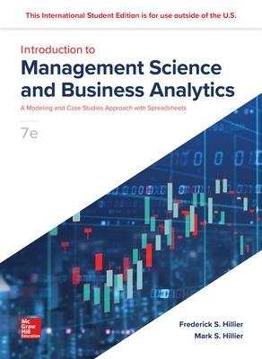 Introduction to Management Science ISE - Frederick Hillier,Mark Hillier - cover