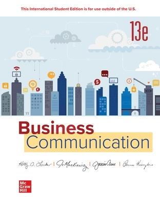 Business Communication ISE - Kitty Locker,Jo Mackiewicz,Jeanine Elise Aune - cover