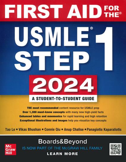 First Aid for the USMLE Step 1 2024 - Tao Le,Vikas Bhushan,Connie Qiu - cover