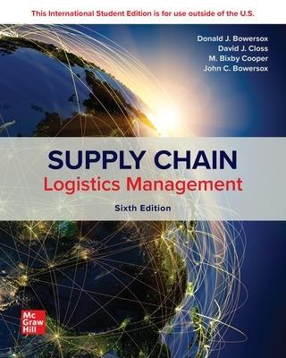 Supply Chain Logistics Management ISE - Donald Bowersox,David Closs,M. Bixby Cooper - cover