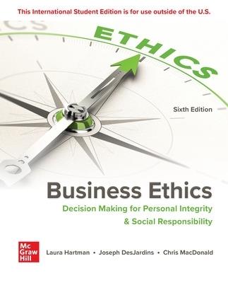 Business Ethics ISE - Laura Hartman,Joseph DesJardins,Chris MacDonald - cover