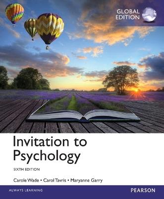 Invitation to Psychology, Global Edition - Carole Wade,Carol Tavris,Maryanne Garry - cover