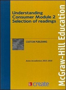Understanding consumer. Module 2 - copertina