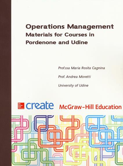 Operation management. Materials for courses in Pordenone and Udine - copertina